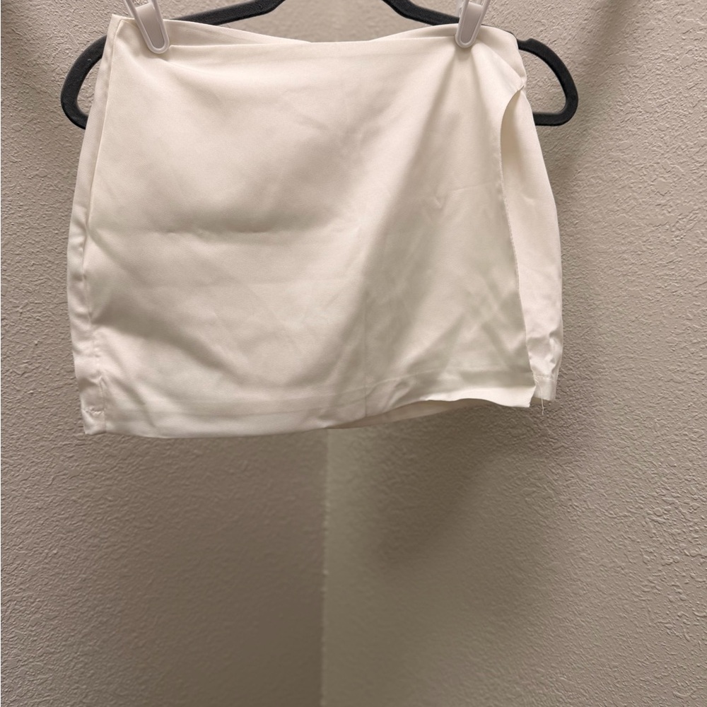 White Mini Skort